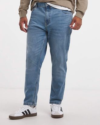 Jacamo Tapered Stretch Jeans Light Wash