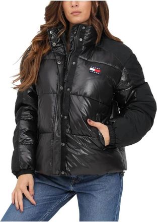 Tommy Hilfiger Zwarte Puffer Jacket met Ton-sur-Ton Badge - Heren - Winterjassen - Zwart - L - Jassen