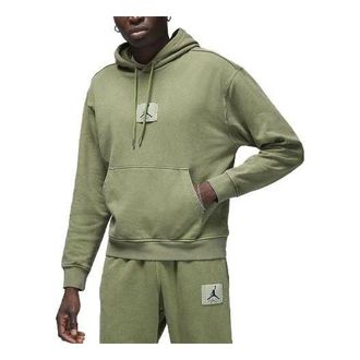 Nike Jordan Air Jordan Statement Fleece Washed Pullover Hoodie Light Olive FB7290-340