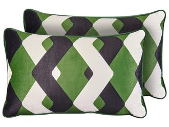 Beliani Coj&iacute;n de jard&iacute;n de tejido multicolor