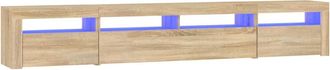 vidaXL Vidaxl - Mueble De Tv Con Luces Led Roble Sonoma 240x35x40 Cm