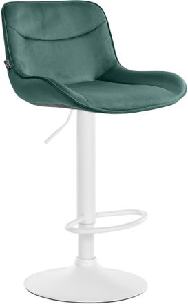 Clp Taburete De Bar Vonore En Terciopelo Verde Blanco