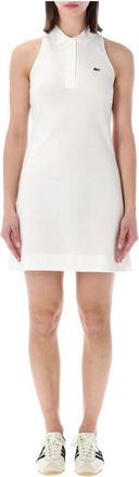 Lacoste Vestido Polo Piqu&eacute; sin Mangas - Dresses - Mujer - Blanco - M