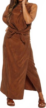 Thinking Mu Selina Maxi Skirt In Brown