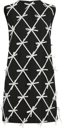 Moschino Woljurk met strikken - Dames - Korte kleedjes - Zwart - S - Wol - Kleedjes