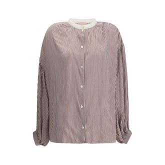 Kristina Ti Overhemden, Dames, Veelkleurig, L, Viscose Blouse met Patroon