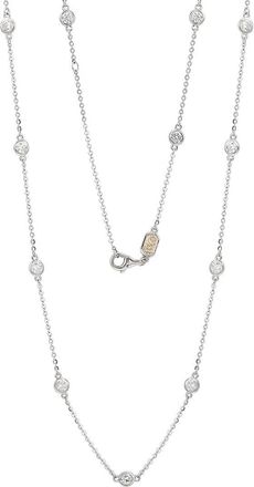 Suzy Levian 14K 0.50 Ct. Tw. Diamond Station Necklace