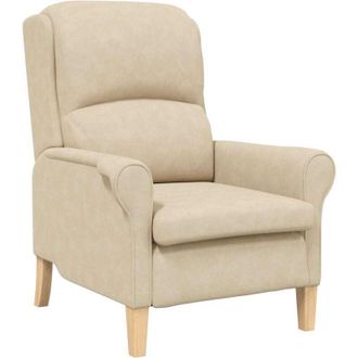 vidaXL Poltrona Crema 76 x 94 x 102 cm Microfibra - Vidaxl