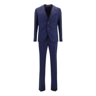 Lardini Abito in lana con giacca doppiopetto e gilet - - Suits - Uomo - Blu - L