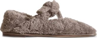 Hereu Platte Grijze Zijde & Nylon Schoenen - Dames - Ballerinas - Grijs - 41 EU - Nylon - Schoenen