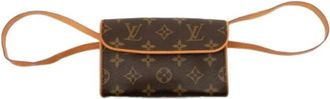 Louis Vuitton Pre-owned Pochette Sling Bag - Dames - Vintage Heuptassen - Bruin - ONE Size - Leer - Vintage