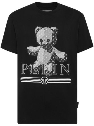 Philipp Plein Teddy Bear katoenen T-shirt - Zwart