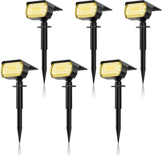 OEM Conjunto De Varios Focos Solares, 57 Led, Luz Blanca C&aacute;lida 3000k, Ip65, Para Jard&iacute;n Y Entrada De Veh&iacute;culos