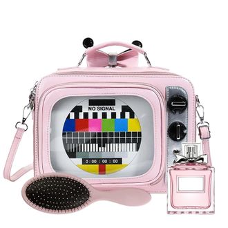Generic Handbag Silhouette - Polyester, Size TV Shape Shoulder Bag Portable Design | Lightweight Multifunction Purse, Novelty Bag For Daily Use, School, Studi