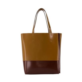 Marni Museo Large Shopper Bag - Bags - Hombre - Marr&oacute;n - ONE SIZE