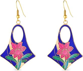 Susan Caplan Vintage 1980 oorbellen verfraaid met bloemen - Goud