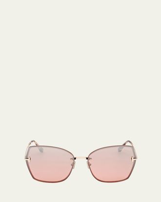 Tom Ford Nickie Metal Butterfly Sunglasses