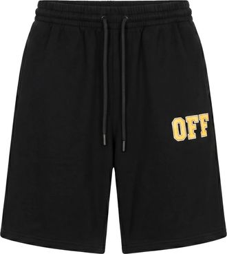 Off-white Katoenen shorts met verstelbaar trekkoord - Heren - Korte Broeken - Zwart - S - Katoen - Korte Broeken