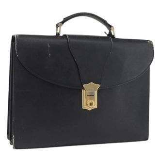 Prada Pre-owned Saffiano Leather Briefcase - Dames - Vintage Handtas - Zwart - ONE Size - Leer - Vintage