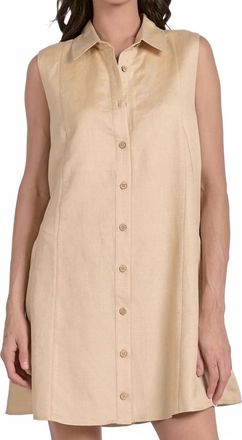 Elan Collared Dress In Khaki