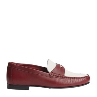 Tommy Hilfiger Schoenen, Dames, Rood, 41 EU, Leer, Klassieke Leren Penny Loafer