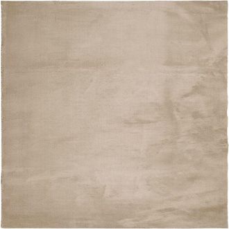 vidaXL Vidaxl - Alfombra De Pelo Corto Suave Lavable Huarte Arena 120x120 Cm