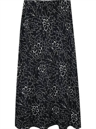Karen Kane Womens Bias Cut Print Skirt In Black/white