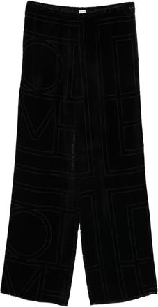Toteme Black Geometric Pattern Pant