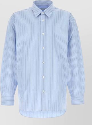 Dries Van Noten croom shirt poplin embroidered striped collar