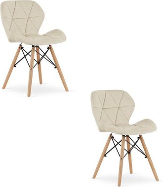 OEM Lago Silla De Terciopelo - Beige X 2