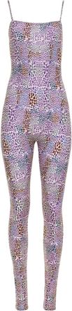 Carolina K Womens Rue Bodysuit In Purple Leopard