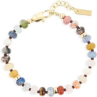 &Eacute;liou Koda Stone Bead Bracelet in Gold Multi at Nordstrom, Size Small