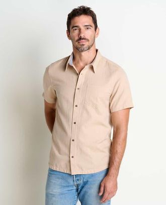 Toad & Co Harris Short Sleeve Shirt in Twine at Nordstrom, Size Xx-Large