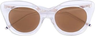 Thom Browne Occhiali da sole cat-eye - Bianco