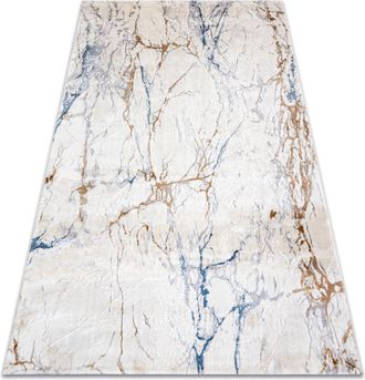 RugsX Rugsx - Alfombra Acr&iacute;lica Elitra 9962 M&aacute;rmol Vintage Marfil / Azul Multicolour 240x350 Cm