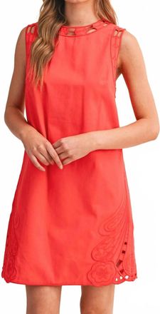 Merci Embroidered Shift Mini Dress