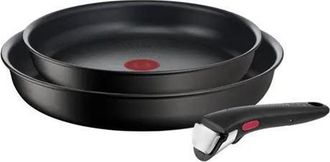 T-fal Ingenio Eco Resist Set De 2 Sartenes Negras Antiadherentes