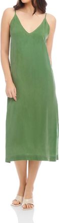 Fifteen Twenty Jordyn Side Slit Midi Dress In Jade