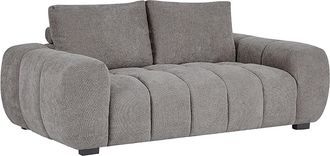 Vente-Unique Sof&aacute; de 3 plazas de tela gris BERENIA