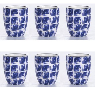 Villa D'Este Home Tivoli Juego de 6 tazas de caf&eacute; CONFUSION 90ML azul A
