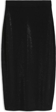 BOSS Knit midi skirt with rhinestone embellishments