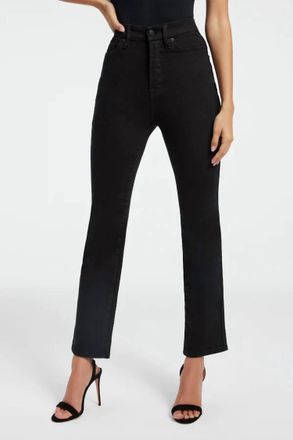 Good American Good Curve Straight Jeans In Black