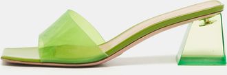 Gianvito Rossi Green Pvc Cosmic Slide Sandals