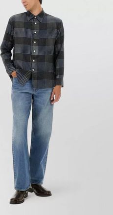 Sunflower studio shirt checked pattern long sleeves
