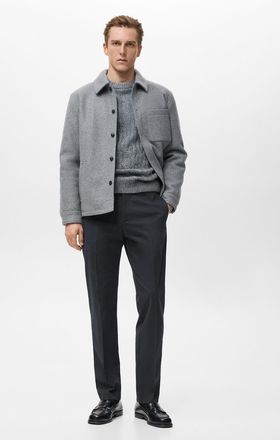 Mango Pantaloni cotone regular-fit navy - Uomo - 44 - MANGO MAN