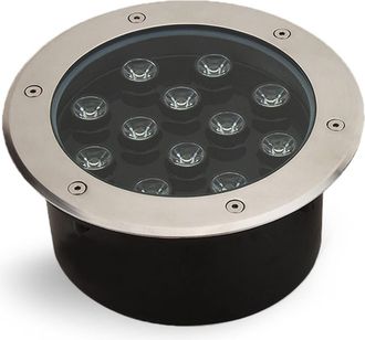 Trade Shop Trade Shop Traesio - Trade Shop - 12w 12 Led Caja Ligera Del Suelo Empotrado Ip68