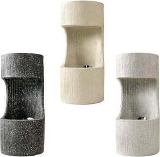 Lumineo Lumineo - Fuente De Agua Pl&aacute;stico Cil&iacute;ndrica &Oslash;16x35cm Cable200cm Volumen Ajustable Apagado Autom&aacute;tico Macetero Colores Surtidos