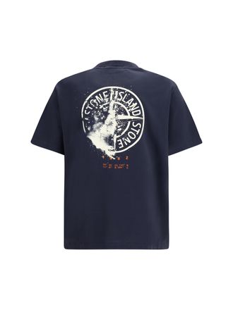 Stone Island Center Logo T-Shirt - Navy