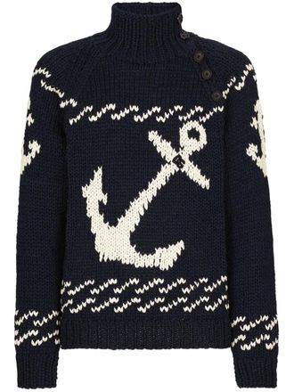 Dolce & Gabbana Maglione a fantasia - Blu