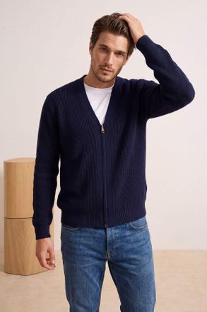 Trendyol MAN Heren Donkerblauw Effen Lang Regular fit Vesten